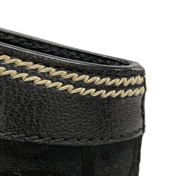 DIOR/ChristianDior Flower Black Jacquard Leather Tote Bag 666-071525 - Picture 9 of 14